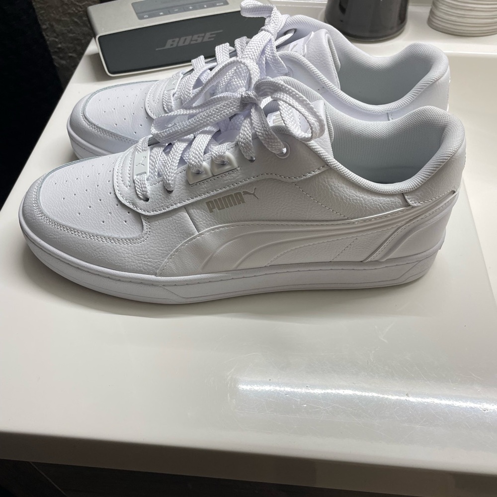 Puma Classic White Lace-Up Sneakers